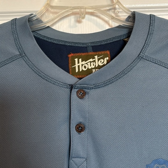 Howler Brothers men’s blue long sleeve henley shirt size large - Picture 2 of 13